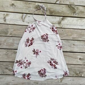 Don’t ask why mini tunic halter dress floral OS